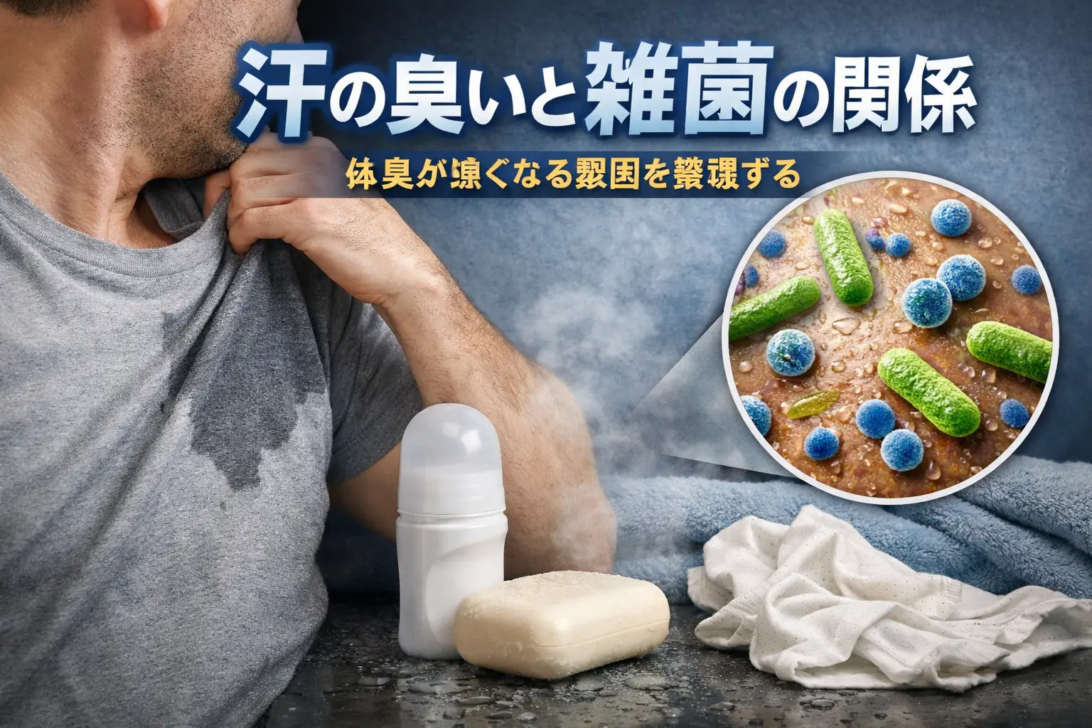 汗の臭いと雑菌