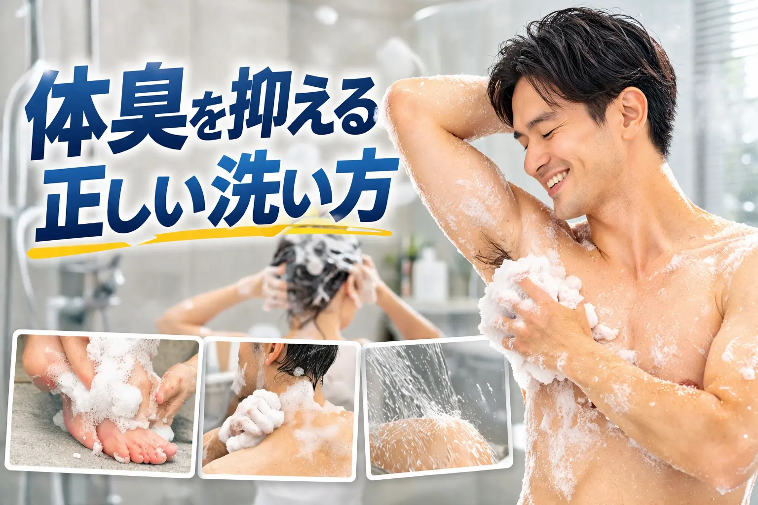 正しい洗い方で洗っている様子